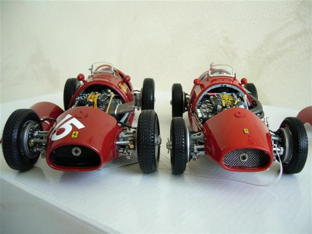 Comparatif Ferrari 500F2 Exoto et C.M.C.