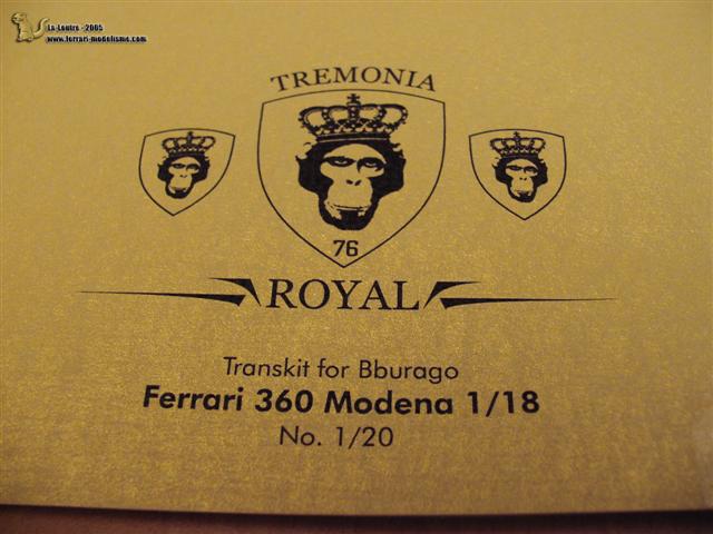 Srie limite chez Tremonia ! Le Royal Kit Modena : 20 ex. !!!
