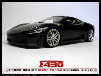 Photos dtailles de la Ferrari F430 noire Elite 1/18