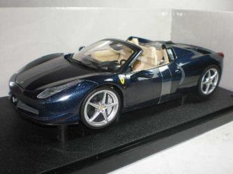 Nouveaut : Ferrari 458 Spider Bleue HotWheels 1/18