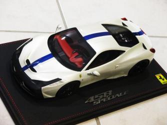 BBR : Retour sur la Ferrari 458 Speciale Tests 2013 Fuji White 1/18
