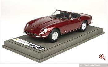 BBR : Nouveaut Dec. 2014 : Ferrari 275 GTB/4 Spider NART Rouge lie de vin int. noir - BBR1816AV - 1/18