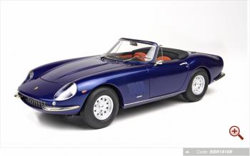 BBR : Retour sur la Ferrari 275 GTB/4 Spider NART Bleue Int. Havane - BBR1816B - 1/18