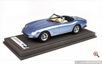BBR : Nouveaut Fvrier 2015 : Ferrari 275 GTB/4 Spider NART Bleu Avio met.591 BBR1816STORE01 1/18