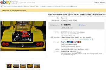 Mira : Un exceptionnel prototype de Ferrari Replica Fiero V6 du ToyFair de Nuremberg 1997 vendu plus de 3000 euros sur EBay !