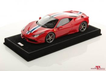 MR Models : Ferrari 458 Speciale Rosso Corsa Socle Alcantara