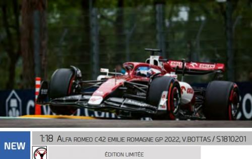 Solido : Preview 2022/2023 : S1810201 : L'Alfa Romeo C42 de Valtteri Bottas au 1/18