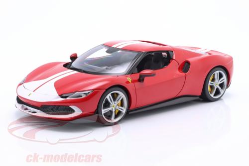 Bburago : Nouveaut Juillet 2023 : Sortie de la Ferrari 296 GTB Assetto Fiorano Rouge & blanc au 1/18