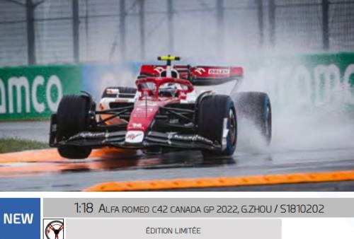 Solido : Preview 2022/2023 : S1810202 : L'Alfa Romeo C42 de Guanyu Zhou au 1/18