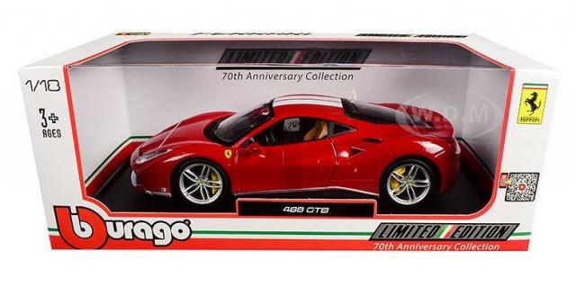 Bburago Race & Play : Photos de la Ferrari 488 GTB "The Schumacher" 70th Anniversary 1/18