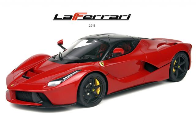 BBR : Ferrari LaFerrari Rosso Corsa jantes noir mat P1867B1 1/18