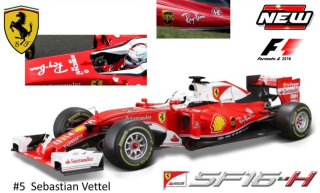Bburago : A venir : Une version Ray Ban de la Ferrari F1 2016 SF16-H au 1/18