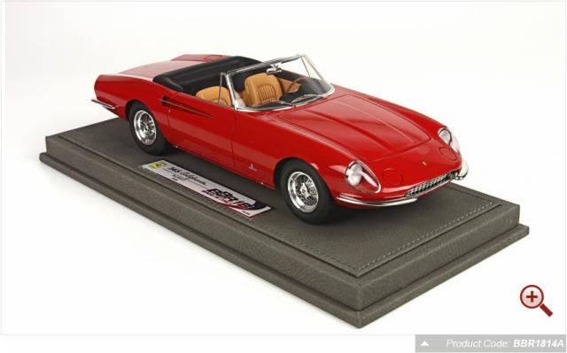 BBR : La Ferrari 365 California Rosso Corsa en vitrine passe de 50  99 exemplaires 1/18