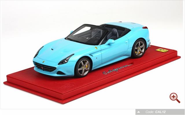 BBR : Sortie Nov. 2014 : Ferrari California T Baby Blue ouverte CAL12 1/18