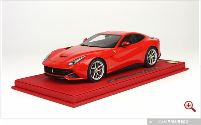 BBR : Nouveaut Sept 2014 : Ferrari F12 Rosso Scuderia, intrieur noir 1/18