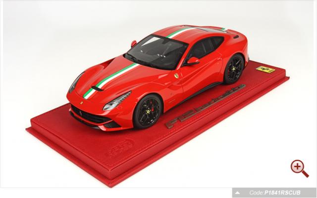 BBR : Nouveaut Sept 2014 : Ferrari F12 Rosso Scuderia & bande italienne 1/18