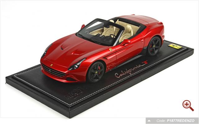 BBR : Sortie Nov. 2014 : La Ferrari California T Rouge "Mica Enzo" intrieur crme ouverte P1877REDENZO 1/18