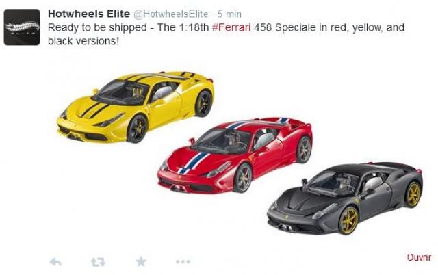 Elite : Officiel : les Ferrari 458 Speciale 1/18 vont arriver !
