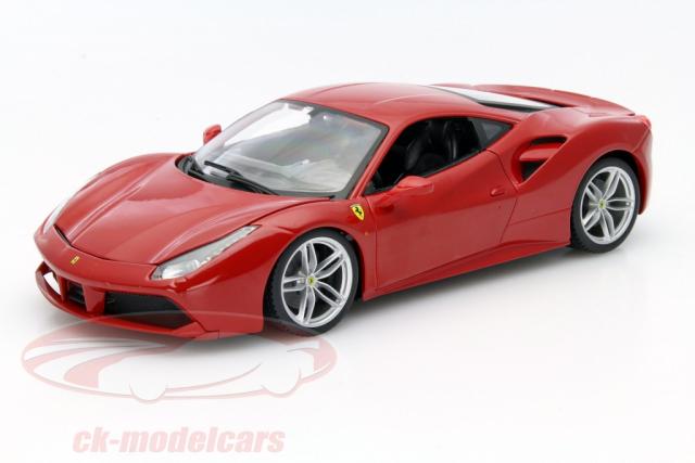 Bburago : Nouveaut Mars 2016 : La Ferrari 488 GTB race & Play rouge arrive au 1/18