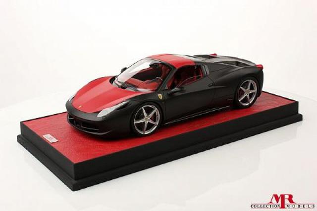Atelier MR Models : Ferrari 458 Spider Ferme Rouge & Noire 1/18
