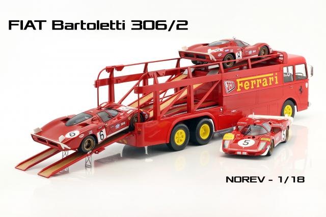 Norev : Un camion indit Scuderia Ferrari Fiat Bartoletti 306/2 prvu au 1/18 !