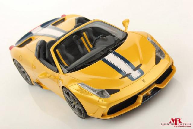 MR Models : Preview : Premires photos de la Ferrari 458 Speciale Aperta Giallo Tristrato 1/18