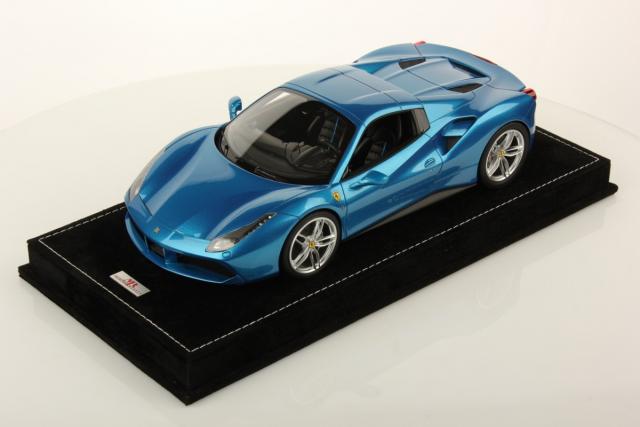 MR Models : Nouveaut Aot 2016 : Ferrari 488 Spider ferme Blue Corsa FE017HTA 1/18
