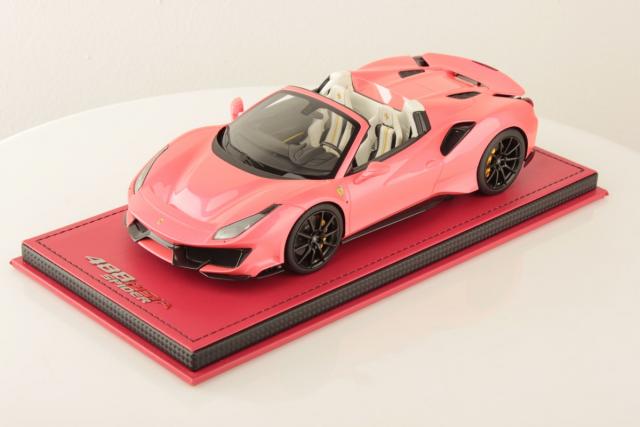 MR Models : FE026SE3 : Nouveaut Nov. 2019 : Photos de la Ferrari 488 Pista Spider Rose mtallis au 1/18