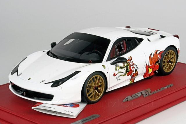 BBR : Ferrari 458 Challenge blanche "Dragon" 1/18