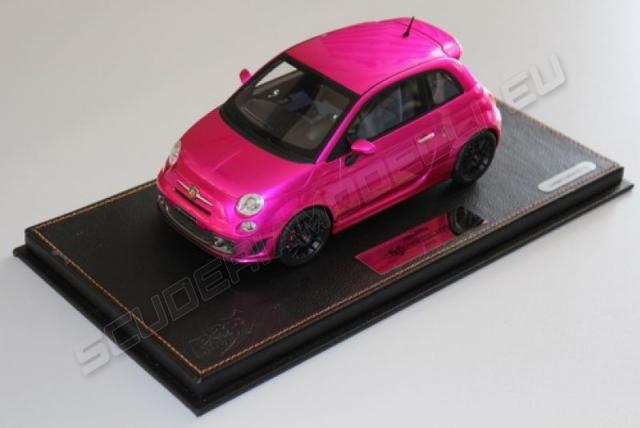 BBR : Retour sur l'Abarth 695 Tributo Ferrari Rose mtallis 1/18