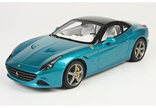BBR : Nouveaut Mai 2015 : Ferrari California T Bleu/ vert mtallis Toit noir P1880AG 1/18