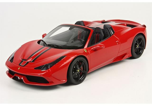 BBR : Nouveaut Juin 2015 : Ferrari 458 Speciale A Rosso Corsa 322 bandes noires P18102R 1/18