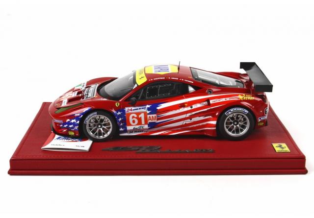 BBR : Ferrari 458 GT2 Le Mans 2012 #61 AF Corse Cuir rouge 1/18