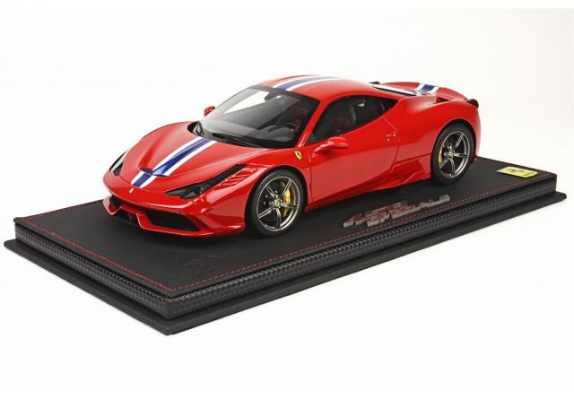 BBR : Nouveaut Mars 2015 : Rdition de la Ferrari 458 Speciale Rosso Corsa Bande NART P1868CH 1/18