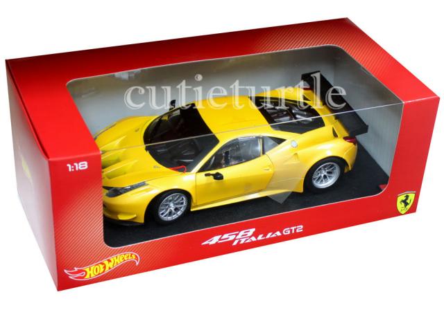 HotWheels : Sortie de la Ferrari 458 GT2 Jaune 1/18
