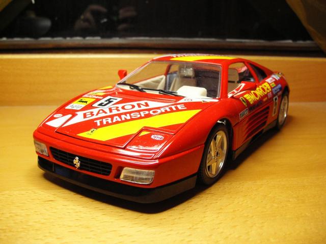 Vintage : Ferrari 348 TB BARON #5 Rouge Burago 1/18