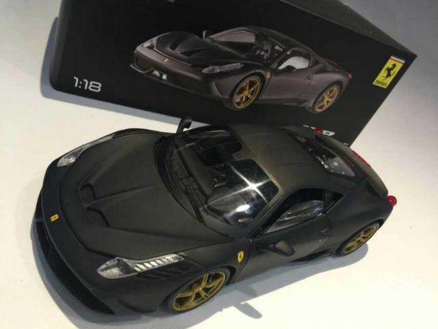 Elite : Nouveaut 2015 : Premires photos de la Ferrari 458 Speciale noir mat BLY33 1/18