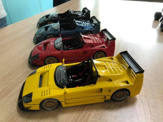 Top Marques : Preview Fin 2019 : Photos d'un quatuor de Ferrari F40 Barchetta Beurlys au 1/18