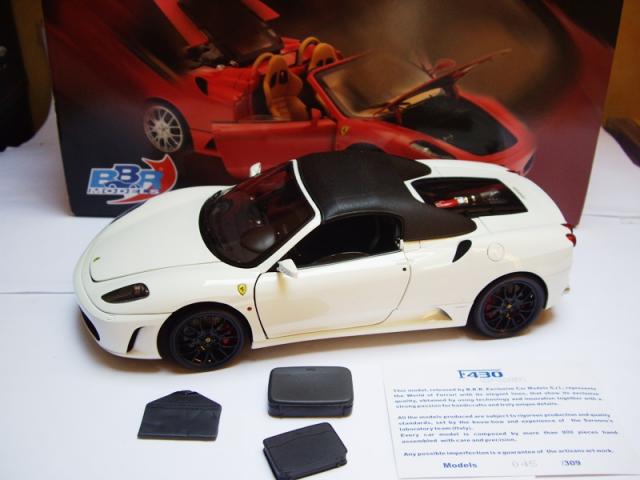 Nouveaut BBR : Ferrari F430 Spider blanche au 1/18 !