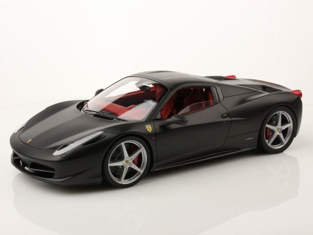 MR Models : Retour sur la Ferrari 458 Spider Noir mat toit ferm 1/18