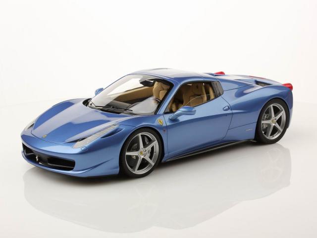 MR Models : Retour sur la Ferrari 458 Spider Bleu "Monaco" toit ferm 1/18