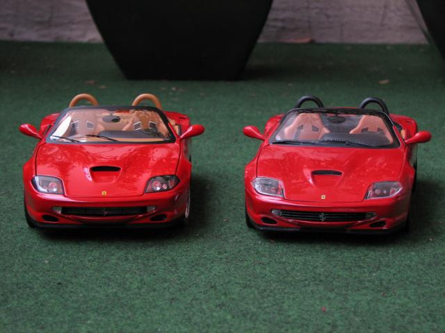 Comparatif 550 Barchetta HotWheels vs Elite 1/18