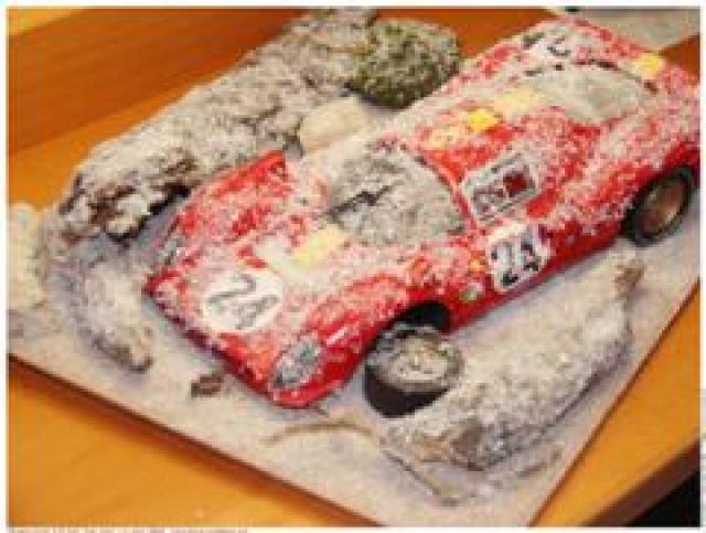 Diorama Ferrari 412P Base Jouef "sous la neige" By La-Loutre