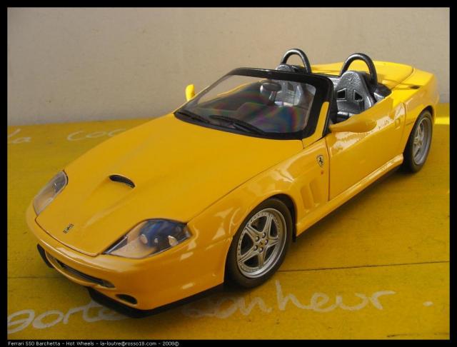 HotWheels : Ferrari 550 Barchetta jaune 1/18