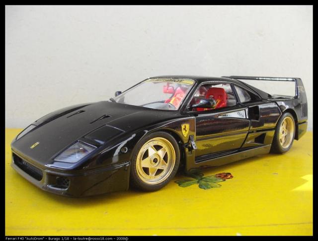 Burago : Vintage : Ferrari F40 Noire AutoDrom IDEE & SPIEL 1/18