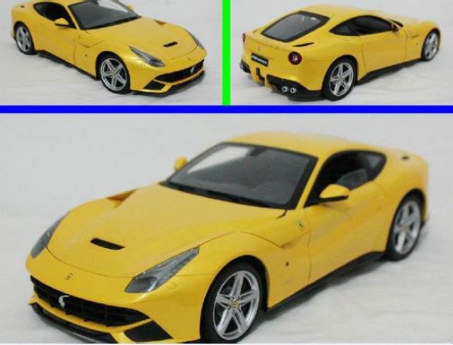 Premires photos de la Ferrari F12 Berlinetta jaune Elite 1/18