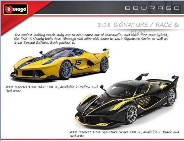 Bburago : Preview 2016 / 2017 : La Ferrari FXX-K annonce au 1/18