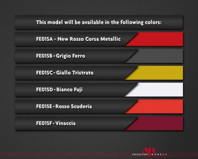 MR Models : Preview 2015 : Liste de couleurs de la Ferrari 488 GTB 1/18