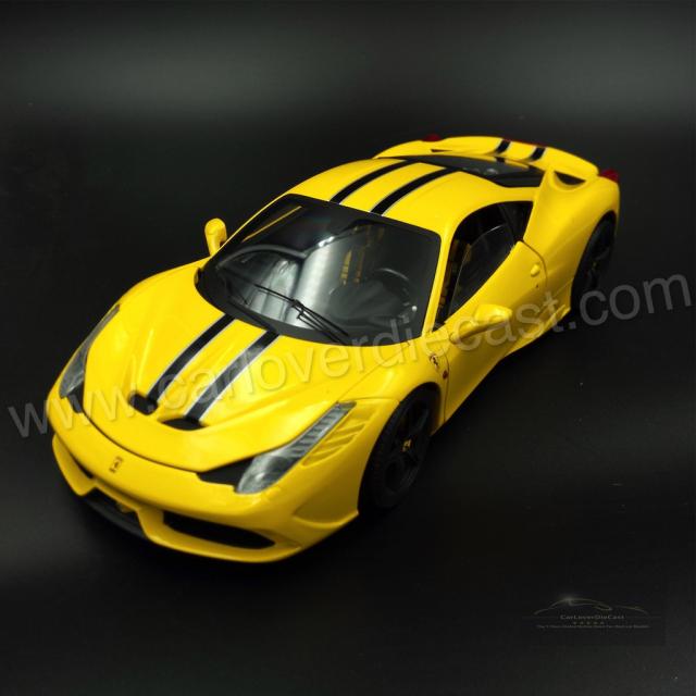 Elite : Nouveaut 2015 : Premires photos de la Ferrari 458 Speciale jaune BLY32 1/18