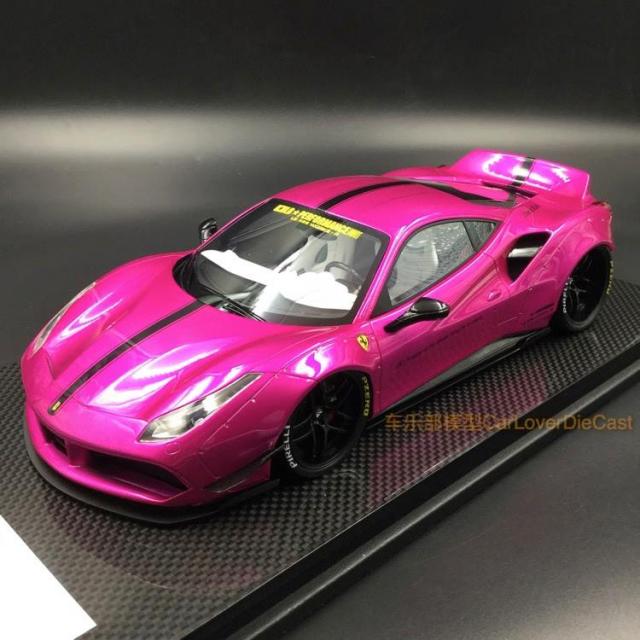 JEC Models : Nouveaut Janvier 2018 : Photos de la Liberty Walk 488 GTB LB Performance Rose mtallis au 1/18